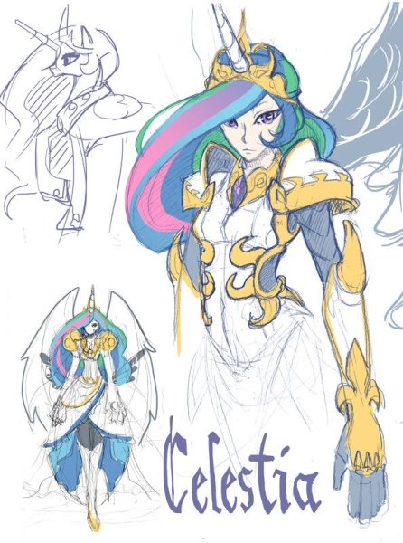 MLP Princess Celestia и человек