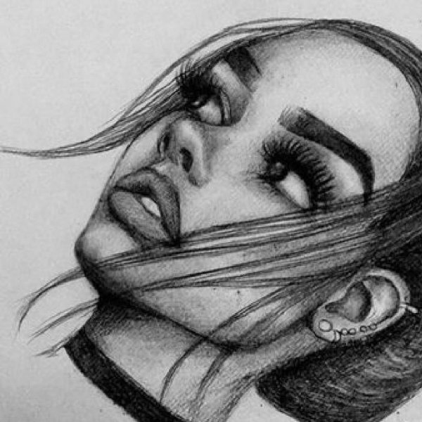 Рисунок девушки карандашом