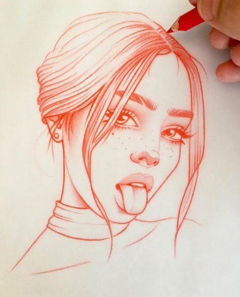 Девушка рисунок