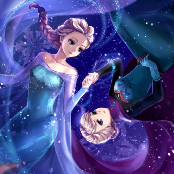 Elsa Anna арт аниме