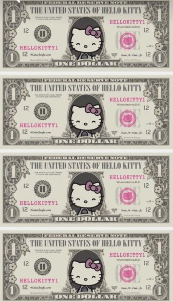 Деньги hello Kitty