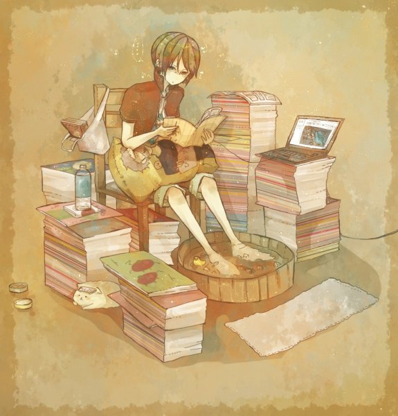 Девушка с книгой арт