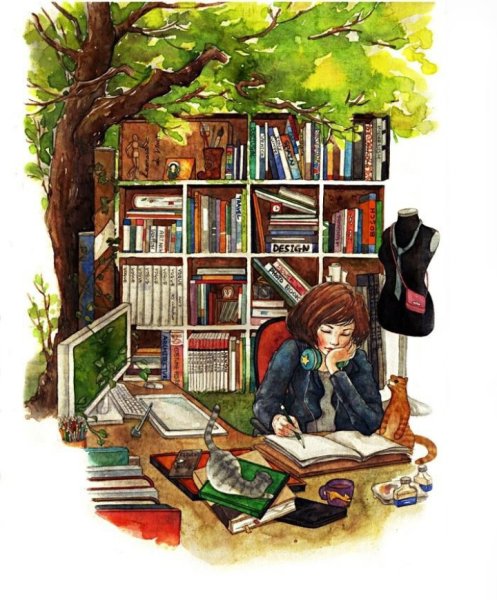 Книголюб иллюстрации