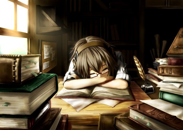 Аниме чтение книг