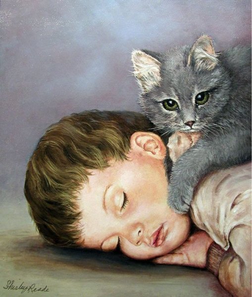 Мальчик с котом