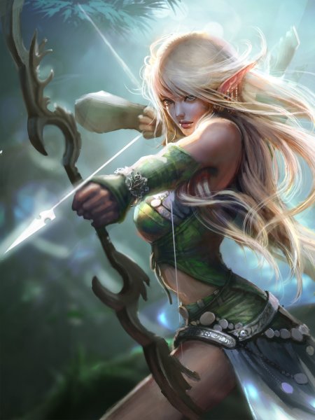 Беловолосая эльфийка Warcraft