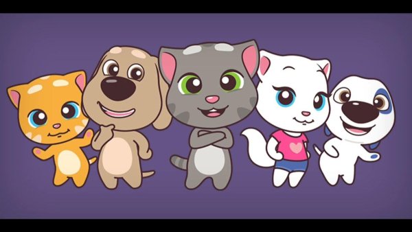 Talking Tom and talking Джинджер