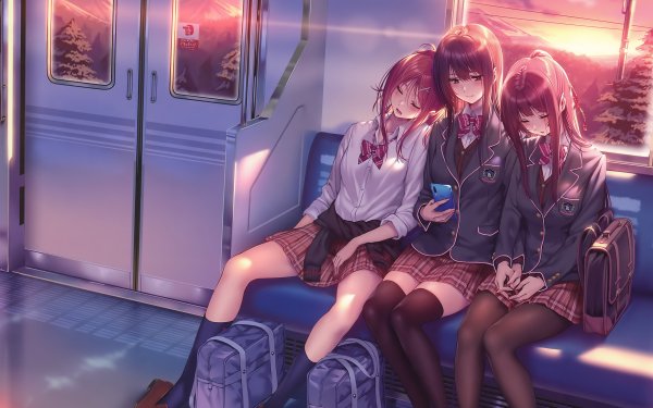 Аниме девушки школьницы