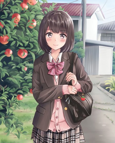 Картинки аниме девушка в школьной форме (47 фото)