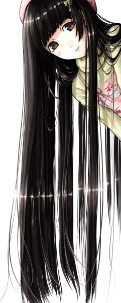 Картинки аниме девушка с длинными волосами (39 фото)