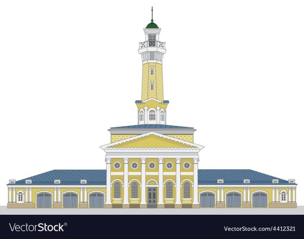 Пожарная каланча Кострома вектор