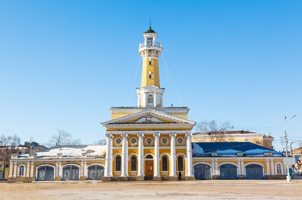 Пожарная каланча зимой Кострома