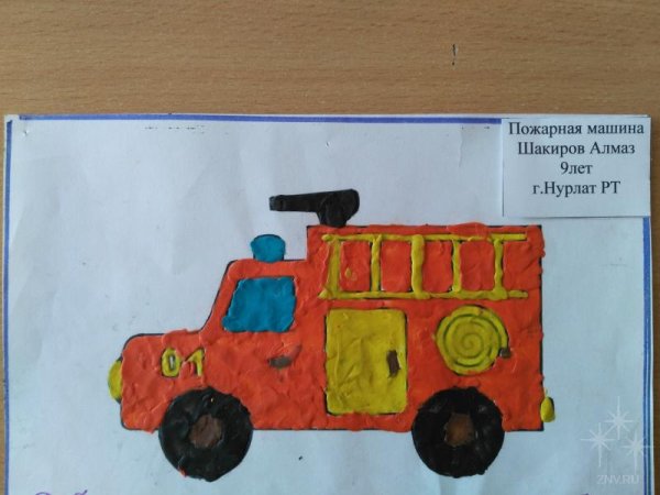 Аппликация пожарная машина
