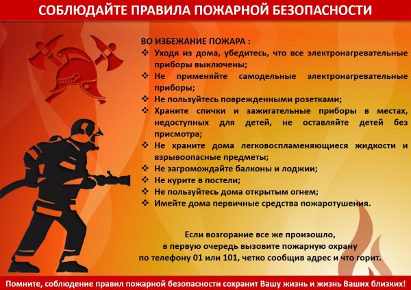 Памятки по пожарной безопасности МЧС России