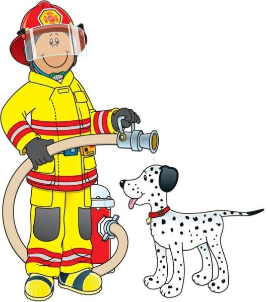 Firefighter пожарная собака рисунок