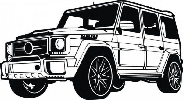 Раскраска Мерседес Гелендваген g63