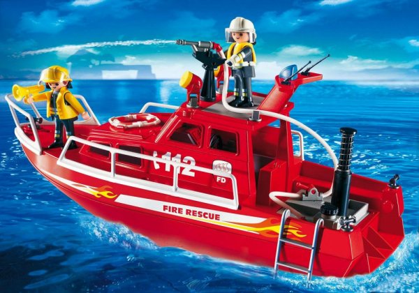 Playmobil пожарный катер