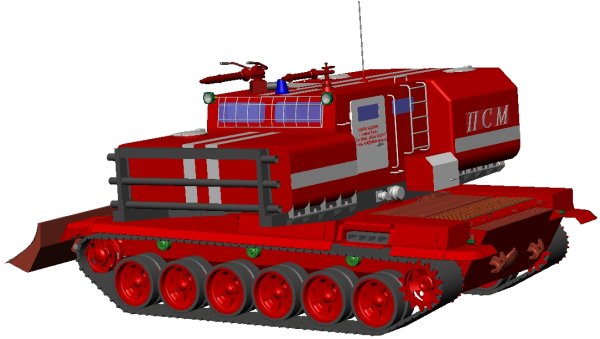 Гусеничная пожарная машина ГПМ-72