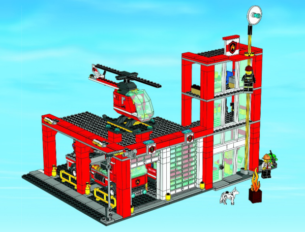 LEGO City пожарная станция 60004