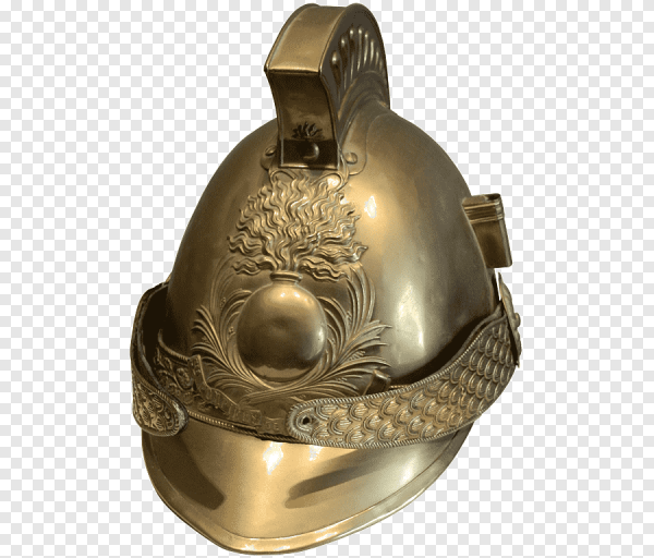 Каска пожарного латунь