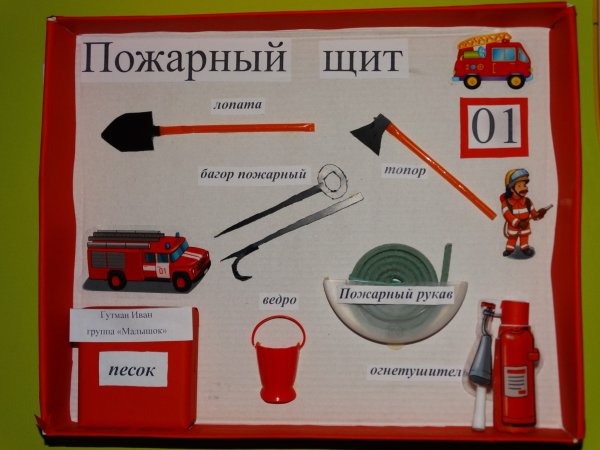 Пожарный щит комплектация для детского сада