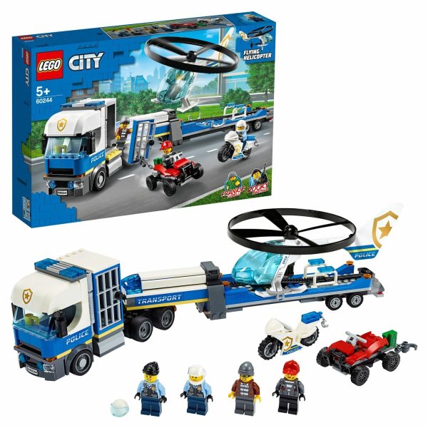 Конструктор LEGO City 60244 полицейский вертолётный транспорт