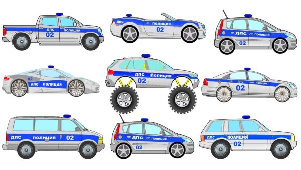 Полицейская машина рисунок