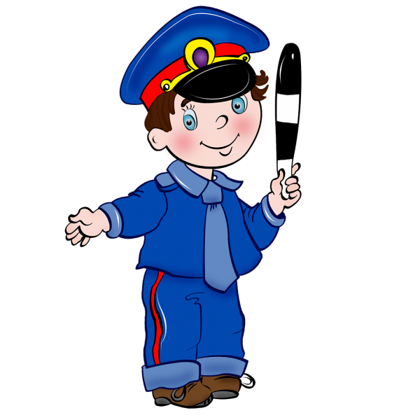 Милиционер с жезлом для детей