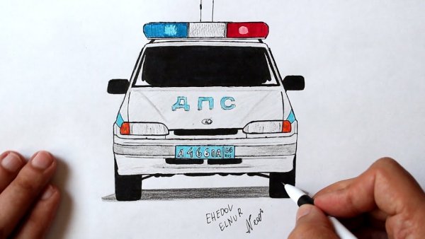Нарисовать машину ДПС
