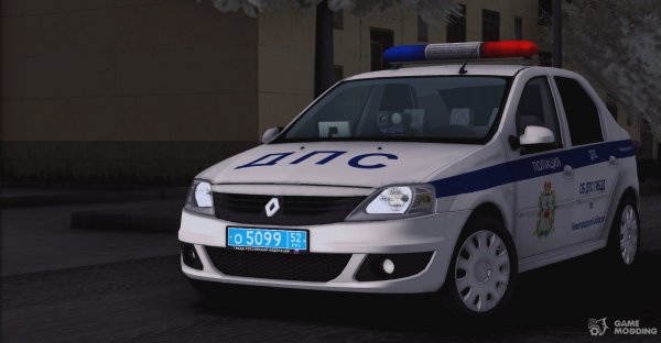 Рено Логан полиция ГТА
