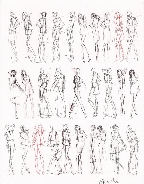 Модная позы рисование