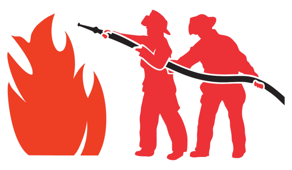 Силуэт пожарного