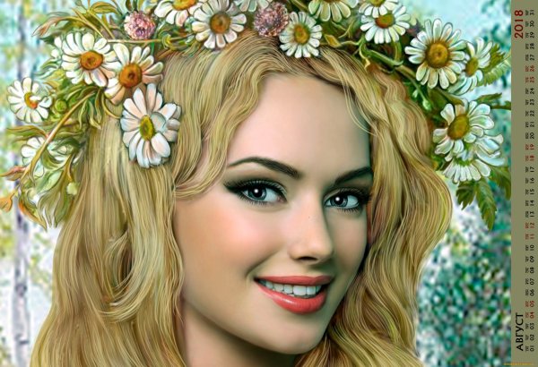 Лицо девушки весны