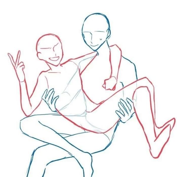 Позы для рисования двух людей