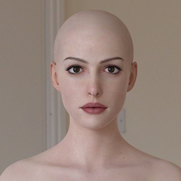 Энн Хэтэуэй лысая