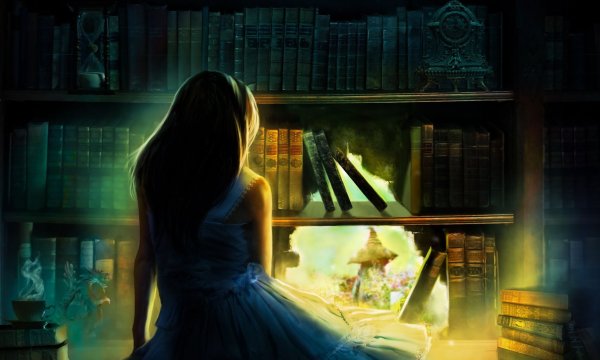 Девушка с книгой арт