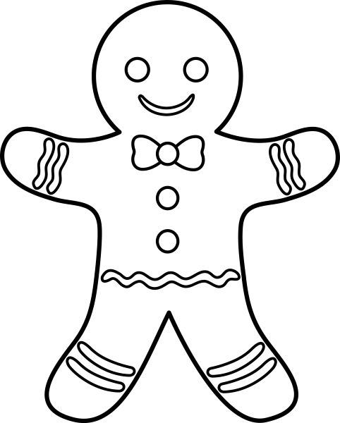 Gingerbread man раскраска