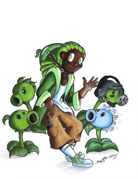 PVZ Peashooter Art