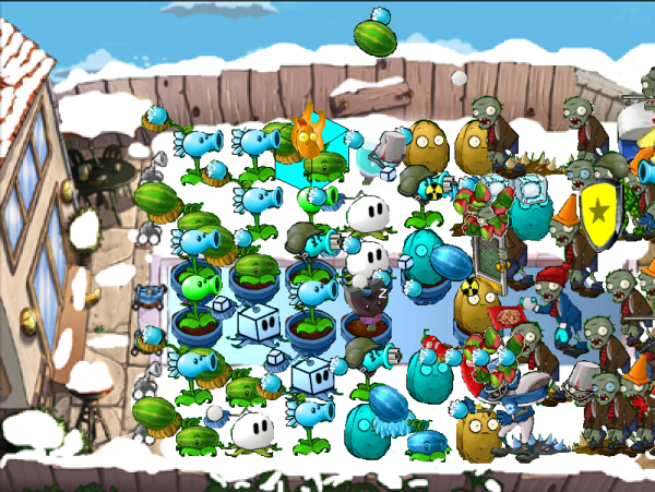 Plants vs Zombies задний двор