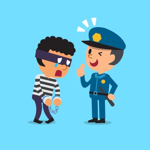 Полицейские и преступники для детей