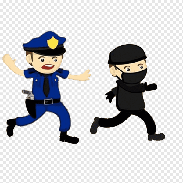 Полиция и преступник для детей