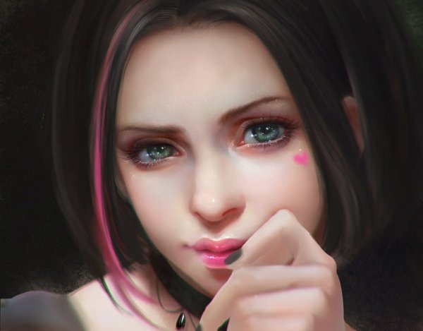 Серьезная девушка арт
