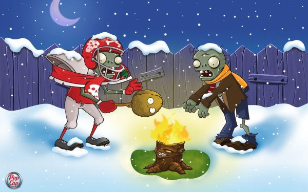 Plants vs Zombies зомби на катке