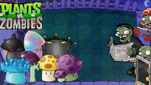 Plants vs Zombies ночь
