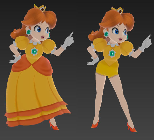 Princess Peach Princess Daisy 3д