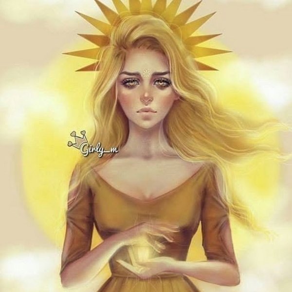 Солнце в виде девушки