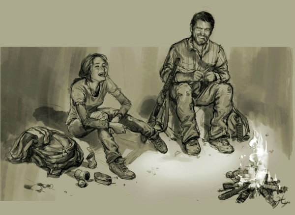 Элли и Джоэл the last of us 2 арт