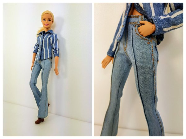 Barbie джинсы для куклы Барби dmd38/cfx89