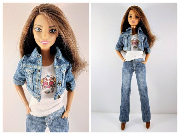 Barbie джинсы для куклы Барби dmd38/cfx89