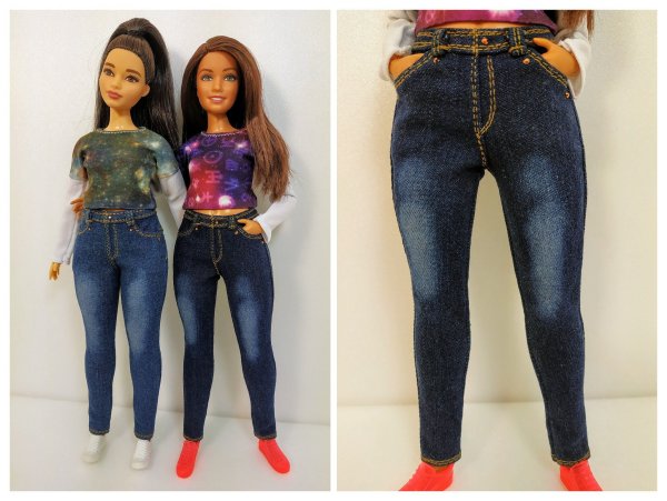 Barbie джинсы для куклы Барби dmd38/cfx89